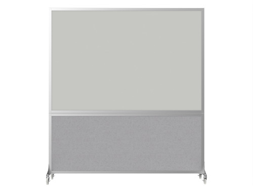 DivideWrite Portable Whiteboard Partition 6' x 6' Slate Fabric - Silver Trim