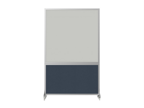 DivideWrite Portable Whiteboard Partition 4' x 6' Ocean Fabric - Silver Trim