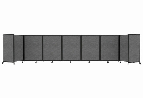 Room Divider 360 Folding Portable Partition 19'6" x 4' Classic Gray Fabric