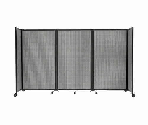 Room Divider 360 Folding Portable Partition 8'6" x 5' Ash Gray Fabric