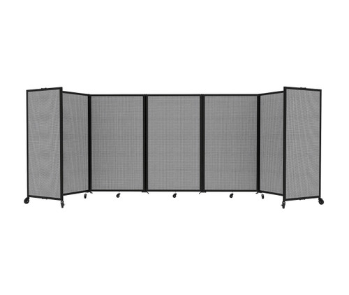Room Divider 360 Folding Portable Partition 14" x 5' Ash Gray Fabric