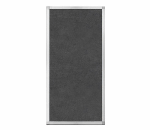 Portable and Acoustic Partition Hush Panel Configurable Cubicle Partition 2' x 4' Classic Gray Fabric