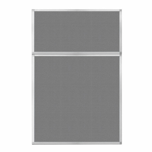 Portable and Acoustic Partition Hush Panel Configurable Cubicle Partition 4' x 6' Ash Gray Fabric
