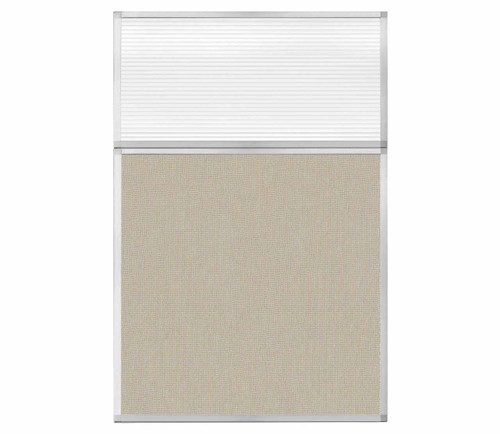 4' x 6' W/ Window Sand Fabric Clear Fluted Window