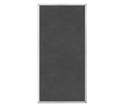 Portable and Acoustic Partition Hush Panel Configurable Cubicle Partition 3' x 6' Classic Gray Fabric