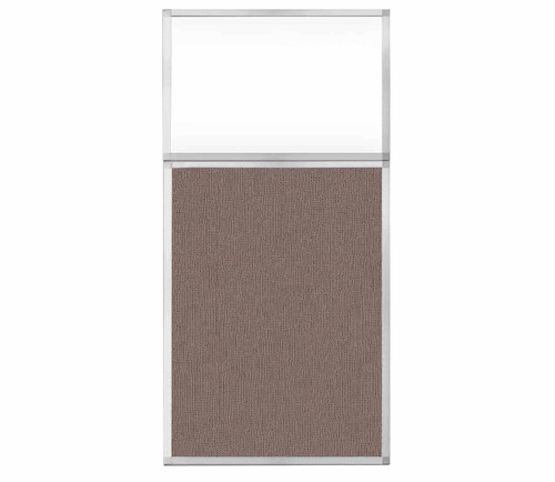 3' x 6' W/ Window Latte Fabric Clear Window