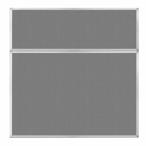 Portable and Acoustic Partition Hush Panel Configurable Cubicle Partition 6' x 6' Ash Gray Fabric