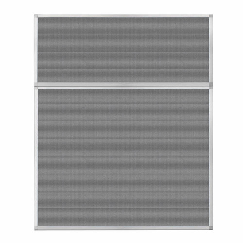 Portable and Acoustic Partition Hush Panel Configurable Cubicle Partition 5' x 6' Ash Gray Fabric
