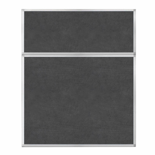 Portable and Acoustic Partition Hush Panel Configurable Cubicle Partition 5' x 6' Classic Gray Fabric