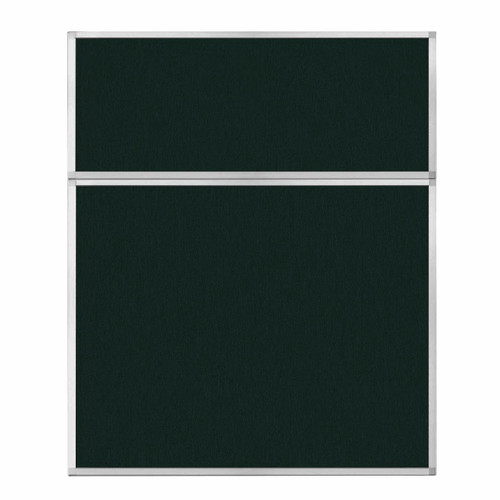 Portable and Acoustic Partition Hush Panelª Configurable Cubicle Partition 5' x 6' Forest Green Fabric