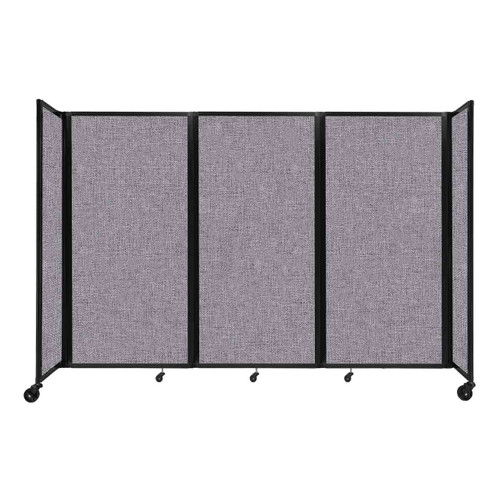 Room Divider 360¨ Folding Portable Partition 8'6" x 6' Cloud Gray Fabric