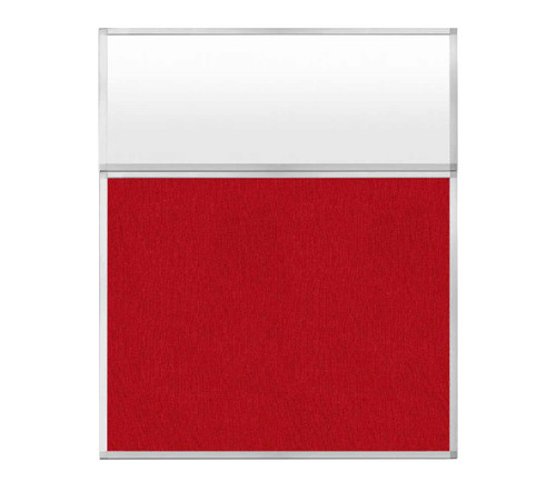 5' x 6' W/ Window Red Fabric Frosted Window