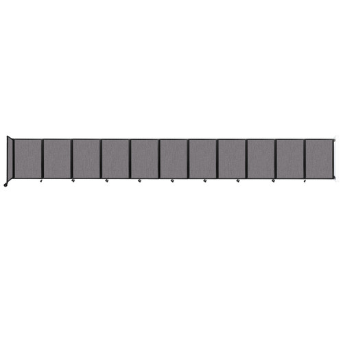 Wall-Mounted Room Divider 360 Folding Partition 30'6" x 4' Speckled Gray Fabric