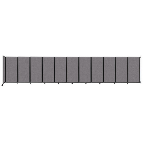 Wall-Mounted Room Divider 360 Folding Partition 30'6" x 6' Speckled Gray Fabric