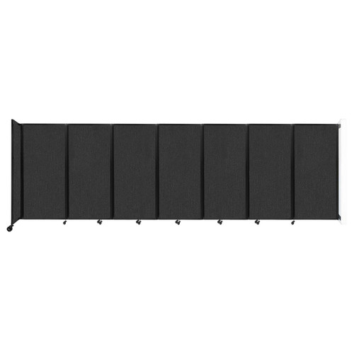 Wall-Mounted Room Divider 360¨ Folding Partition 19'6" x 6' Black Fabric