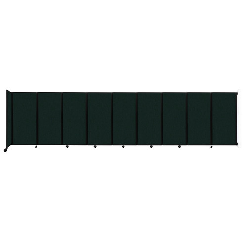 Wall-Mounted Room Divider 360¨ Folding Partition 25' x 6' Forest Green Fabric