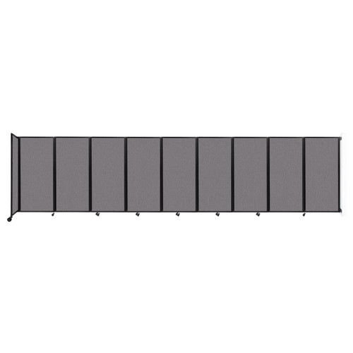 Wall-Mounted Room Divider 360 Folding Partition 25' x 6' Speckled Gray Fabric