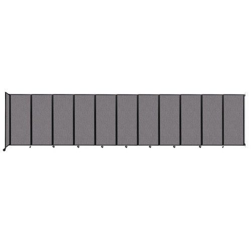 Wall-Mounted Room Divider 360 Folding Partition 30'6" x 6'10" Speckled Gray Fabric