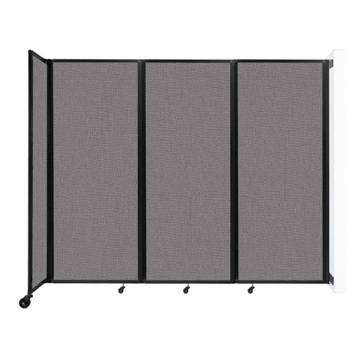Wall-Mounted Room Divider 360 Folding Partition 8'6" x 6'10" Speckled Gray Fabric