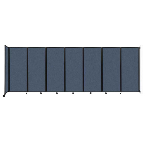 Wall-Mounted Room Divider 360¨ Folding Partition 19'6" x 6'10" Ocean Fabric