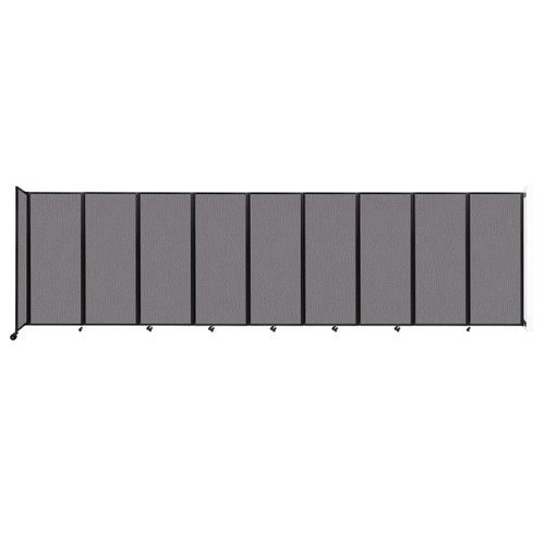 Wall-Mounted Room Divider 360 Folding Partition 25' x 6'10" Speckled Gray Fabric
