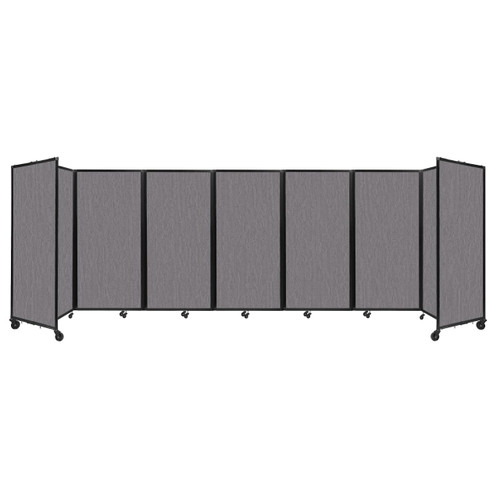 Room Divider 360 Folding Portable Partition 19'6" x 6' Speckled Gray Fabric