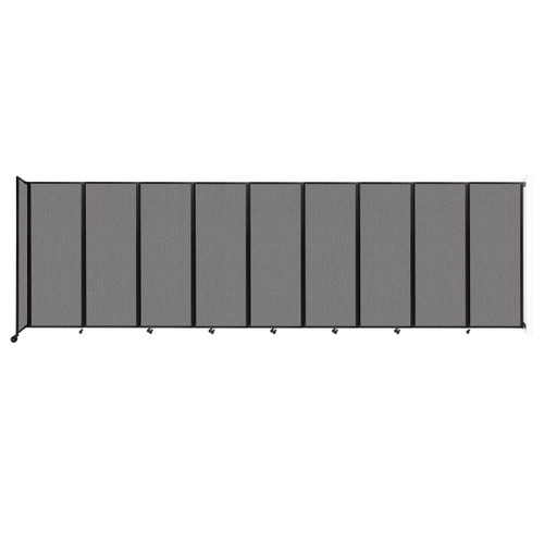 Wall-Mounted Room Divider 360 Folding Partition 25' x 7'6" Speckled Gray Fabric