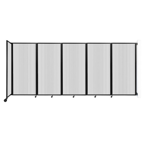 Wall-Mounted Room Divider 360¨ Folding Partition 14' x 6' Clear Polycarbonate