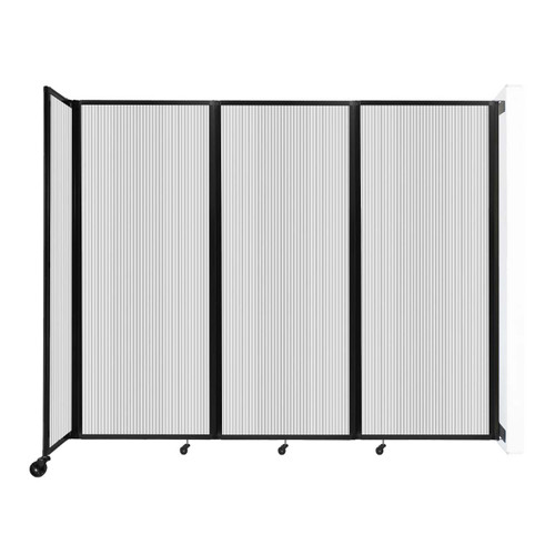 Wall-Mounted Room Divider 360¨ Folding Partition 8'6" x 6'10" Clear Polycarbonate