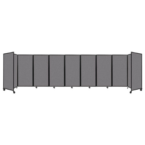 Room Divider 360 Folding Portable Partition 25' x 6' Speckled Gray Fabric