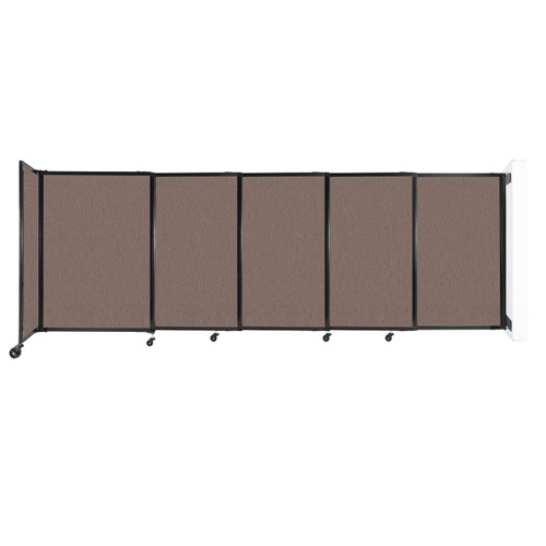 Wall-Mounted StraightWallª Sliding Partition 11'3" x 4' Latte Fabric