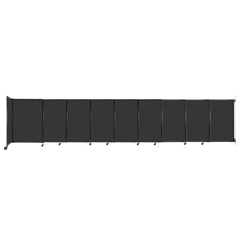 Wall-Mounted StraightWallª Sliding Partition 19'9" x 4' Black Fabric