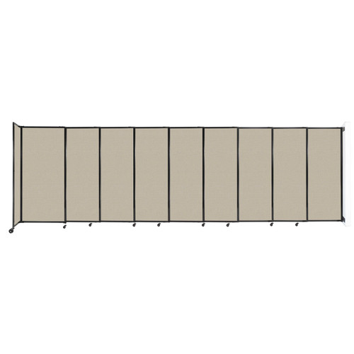 Wall-Mounted StraightWallª Sliding Partition 19'9" x 6' Sand Fabric