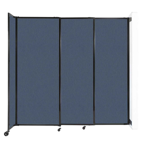 Wall-Mounted StraightWallª Sliding Partition 7'2" x 6'10" Ocean Fabric