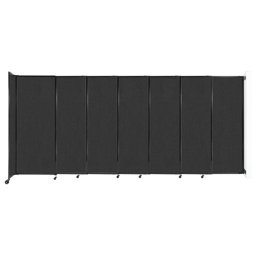 Wall-Mounted StraightWallª Sliding Partition 15'6" x 6'10" Black Fabric