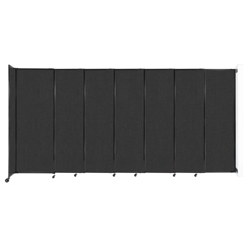 Wall-Mounted StraightWallª Sliding Partition 15'6" x 7'6" Black Fabric