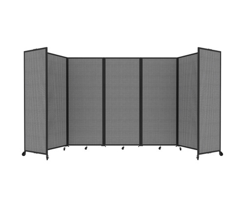 Room Divider 360 Folding Portable Partition 14' x 6'10" Ash Gray Fabric