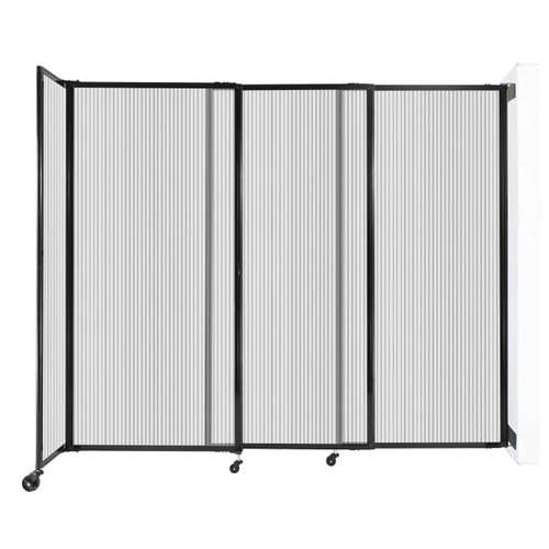 StraightWall Wall-Mounted Sliding Partition 7'2" x 6' Clear Poly Polycarbonate