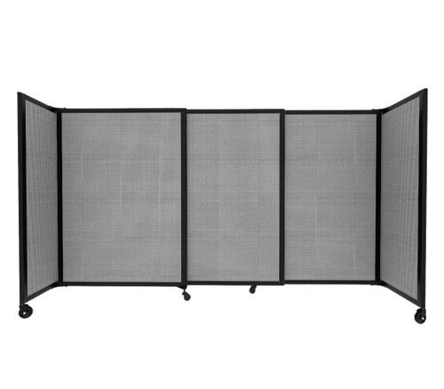 StraightWall Sliding Portable Partition 7'2" x 4' Ash Gray Fabric