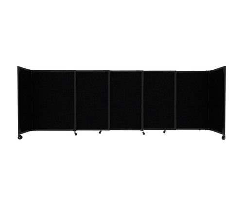 StraightWall Sliding Portable Partition 11'3" x 4' Black Fabric