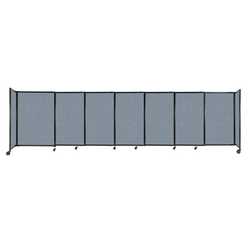 StraightWallª Sliding Portable Partition 15'6" x 4' Powder Blue Fabric