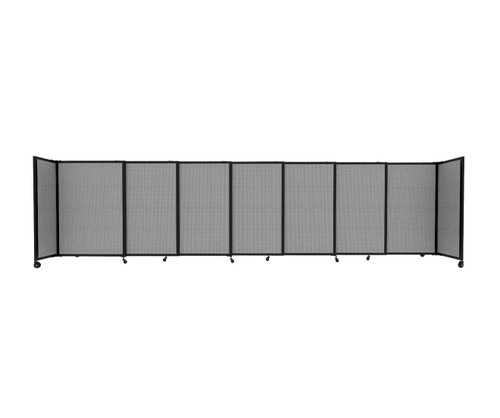 StraightWall Sliding Portable Partition 15'6" x 4' Ash Gray Fabric