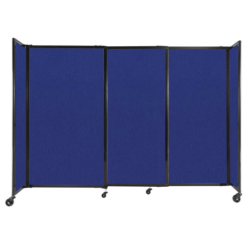 StraightWallª Sliding Portable Partition 7'2" x 5' Royal Blue Fabric