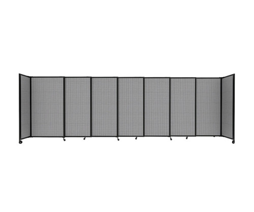StraightWall Sliding Portable Partition 15'6" x 5' Ash Gray Fabric