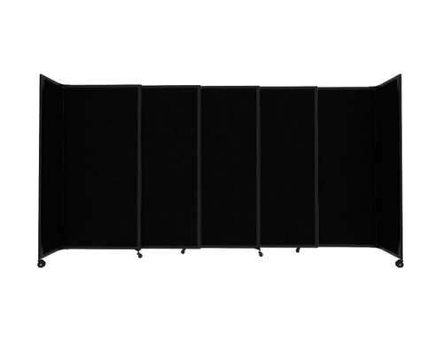 StraightWall Sliding Portable Partition 11'3" x 6' Black Fabric