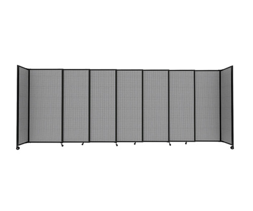 StraightWall Sliding Portable Partition 15'6" x 6' Ash Gray Fabric