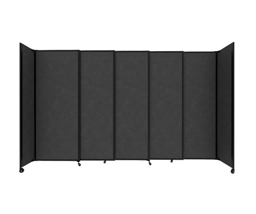 StraightWall Sliding Portable Partition 11'3" x 6'10" Mocha Fabric