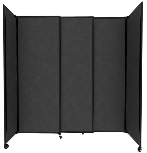 StraightWall Sliding Portable Partition 7'2" x 7'6" Classic Gray Fabric