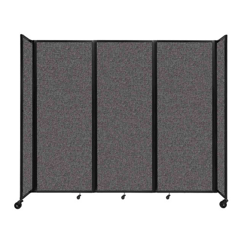Room Divider 360¨ Folding Portable Partition 8'6" x 7'6" Charcoal Gray Fabric