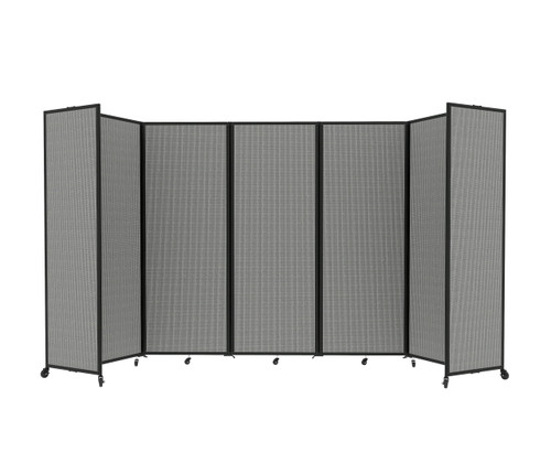 Room Divider 360 Folding Portable Partition 14' x 7'6" Ash Gray Fabric